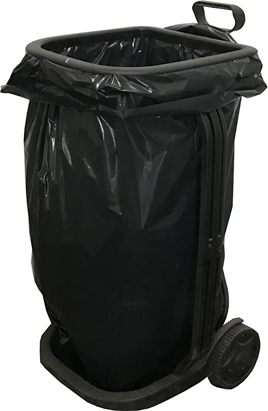 20 Sacs Poubelle Grande Capacité 130L - Lien de Fermeture, Écoresponsables Ultra Résistant, Anti-Fuites 82 x 120 cm Noir Opaque. Biodégradable, Ecologique