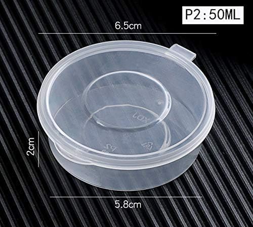 250 Pièces Pots à Sauce en Plastique avec Couvercle 50 ml Petit pot conservation Boîte à Sauce Transparente Boîtes de Alimentaires récipients à emporter pour les Sauces