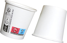1000 Gobelets en Carton Écoresponsable, Gobelet Jetable, 4 Oz 120 ml Resistance, Ecologique, Biodégradable pour servir boissons chaudes et froids.