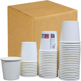 1000 Gobelets en Carton Écoresponsable, Gobelet Jetable, 4 Oz 120 ml Resistance, Ecologique, Biodégradable pour servir boissons chaudes et froids.